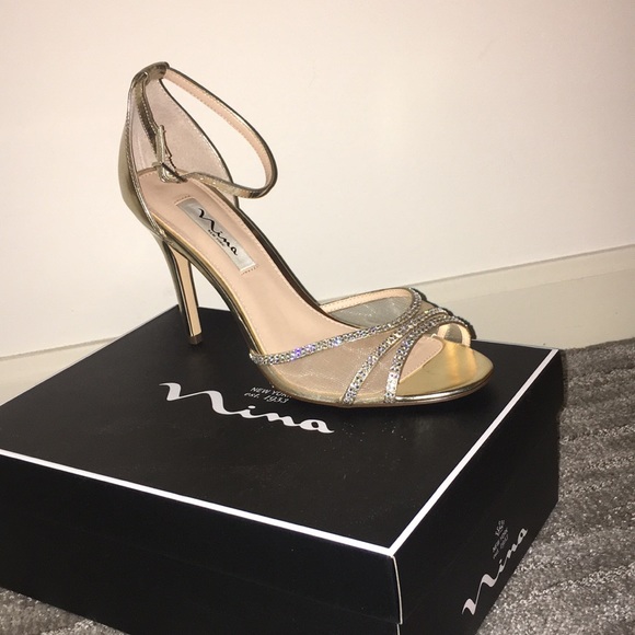 Nina Calissa Gold shimmer heel - Picture 3 of 10